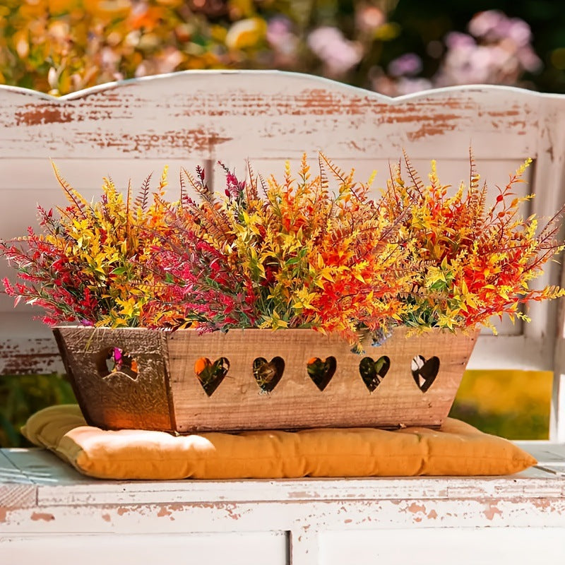 Artificial Eucalyptus Stems, 8 Pcs Set, Realistic Long Stem Autumn Foliage for Vase Filler, Wedding Decor, Rustic Home Arrangements