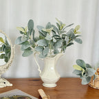 Faux Velvet Rabbit Ear Plant - 15" Realistic Decorative Greenery for Home Decor, Weddings, and Event Styling