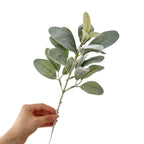 Faux Velvet Rabbit Ear Plant - 15" Realistic Decorative Greenery for Home Decor, Weddings, and Event Styling