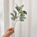 Faux Velvet Rabbit Ear Plant - 15" Realistic Decorative Greenery for Home Decor, Weddings, and Event Styling