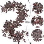 71" Realistic Maple Leaf Garland, Faux Autumn Foliage Vine in Red, Yellow & Green, Lifelike Thanksgiving Decor, Halloween Mantel, Fall Wedding Arch