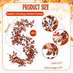 71" Realistic Maple Leaf Garland, Faux Autumn Foliage Vine in Red, Yellow & Green, Lifelike Thanksgiving Decor, Halloween Mantel, Fall Wedding Arch