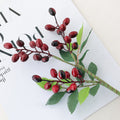 Faux Olive Branch Stems with Berries, Set of 5, 14" Tall, Realistic Artificial Greenery for Vase, Wedding Bouquets & Home Decor