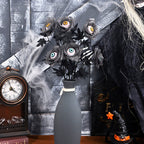 Spooky Eyeball Floral Stem, 20-Inch Tall Artificial Flower Pick, Gothic Halloween Decor for Vases, Macabre Wreaths & Dark Floral Arrangements