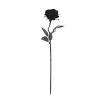 Artificial Black Rose, 20-Inch Long Stem Silk Flower with Large 4" Head, Realistic Gothic Decor for Halloween Parties, Moody Bouquets & Home Vases