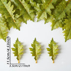 Realistic Faux Oak Leaves Stem - 11.5cm (4.5") & 14cm (5.5") - Perfect for Vases, Home Decor, Weddings, and Events