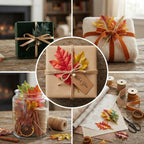 Realistic Faux Oak Leaves Stem - 11.5cm (4.5") & 14cm (5.5") - Perfect for Vases, Home Decor, Weddings, and Events
