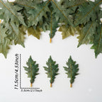 Realistic Faux Oak Leaves Stem - 11.5cm (4.5") & 14cm (5.5") - Perfect for Vases, Home Decor, Weddings, and Events
