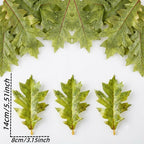 Realistic Faux Oak Leaves Stem - 11.5cm (4.5") & 14cm (5.5") - Perfect for Vases, Home Decor, Weddings, and Events