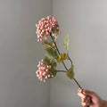 Autumn Hydrangea & Berry Artificial Stem, 21", Large Realistic Faux Flower Spray for Vase Filler, Home Decor, Wedding Bouquets & Arrangements