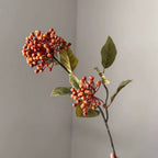Autumn Hydrangea & Berry Artificial Stem, 21", Large Realistic Faux Flower Spray for Vase Filler, Home Decor, Wedding Bouquets & Arrangements