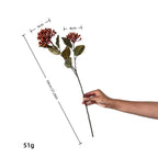 Autumn Hydrangea & Berry Artificial Stem, 21", Large Realistic Faux Flower Spray for Vase Filler, Home Decor, Wedding Bouquets & Arrangements