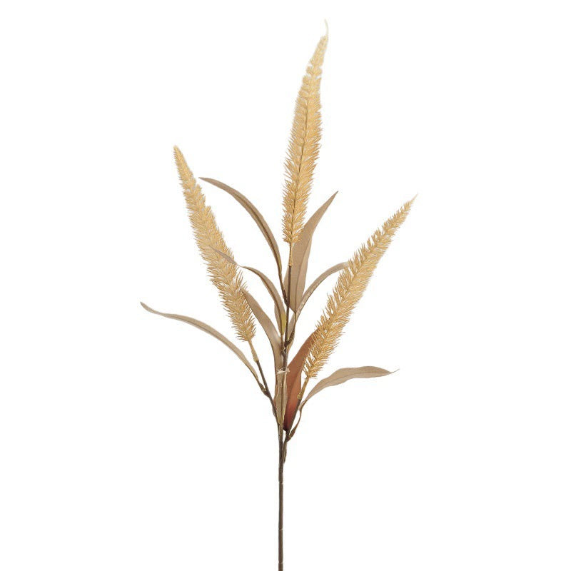 Faux Autumn Foxtail Grass, 28" Long Stem, Realistic Wild Grass Plumes for Vase Filler, Farmhouse Home Decor, Fall Wedding Arrangements, Bulk