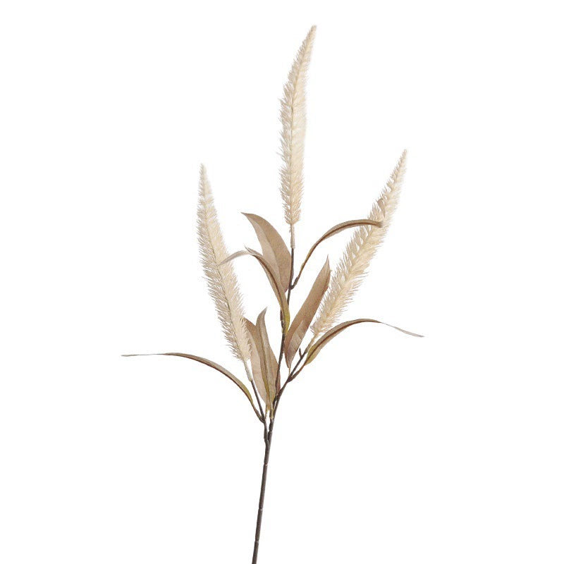 Faux Autumn Foxtail Grass, 28" Long Stem, Realistic Wild Grass Plumes for Vase Filler, Farmhouse Home Decor, Fall Wedding Arrangements, Bulk