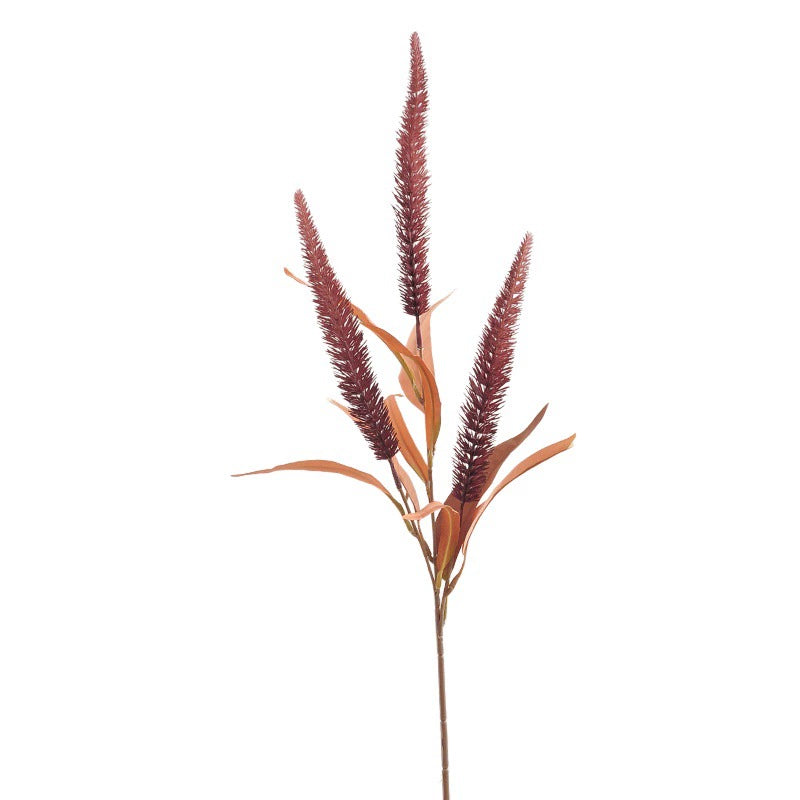 Faux Autumn Foxtail Grass, 28" Long Stem, Realistic Wild Grass Plumes for Vase Filler, Farmhouse Home Decor, Fall Wedding Arrangements, Bulk