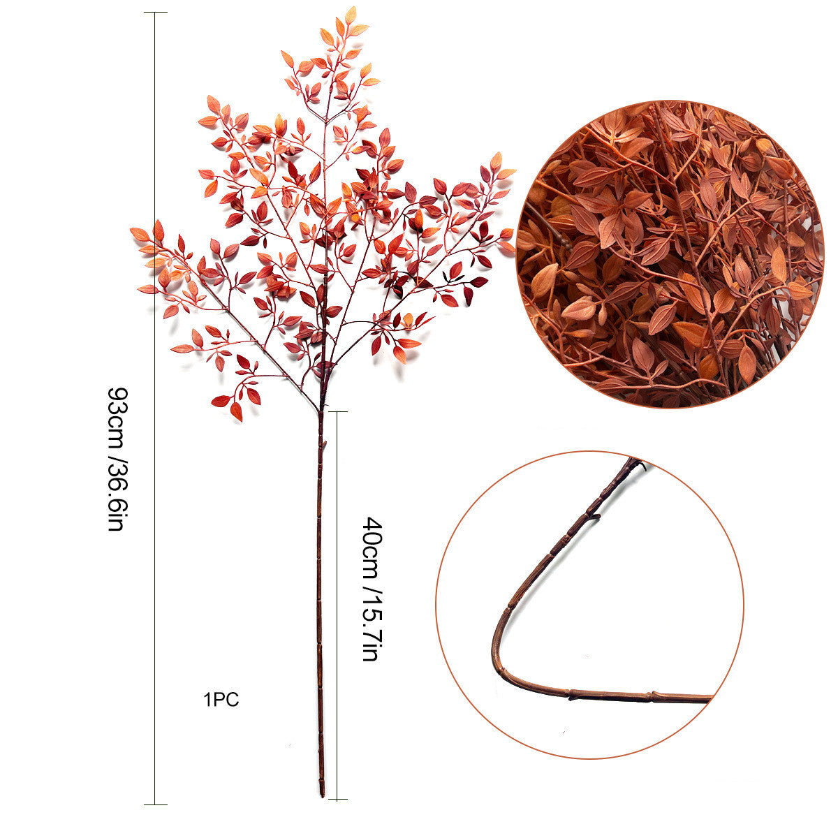 Realistic Artificial Nandina Plant - 37" Faux Greenery for Home Decor, Weddings, Events, and Outdoor Spaces