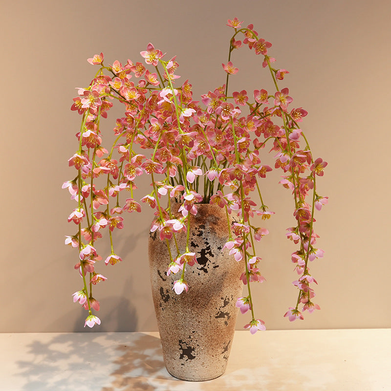 Set of 3 Long Hanging Wisteria Flowers, 39" Artificial Trailing Vine, Realistic Silk Blooms for Wedding Arch, Ceiling Decor, Event & Home Floral