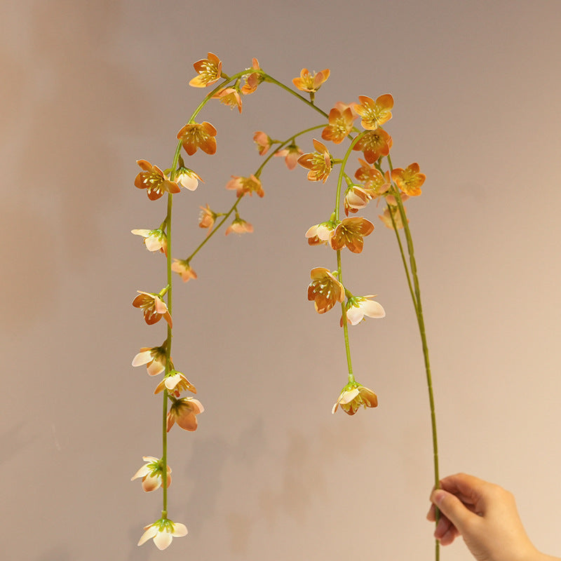 Set of 3 Long Hanging Wisteria Flowers, 39" Artificial Trailing Vine, Realistic Silk Blooms for Wedding Arch, Ceiling Decor, Event & Home Floral