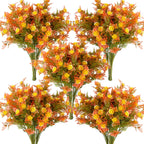 Realistic Eucalyptus Artificial Flowers, 14" Faux Wildflower Bouquet, Perfect for Home Decor, Weddings, and Craft Projects