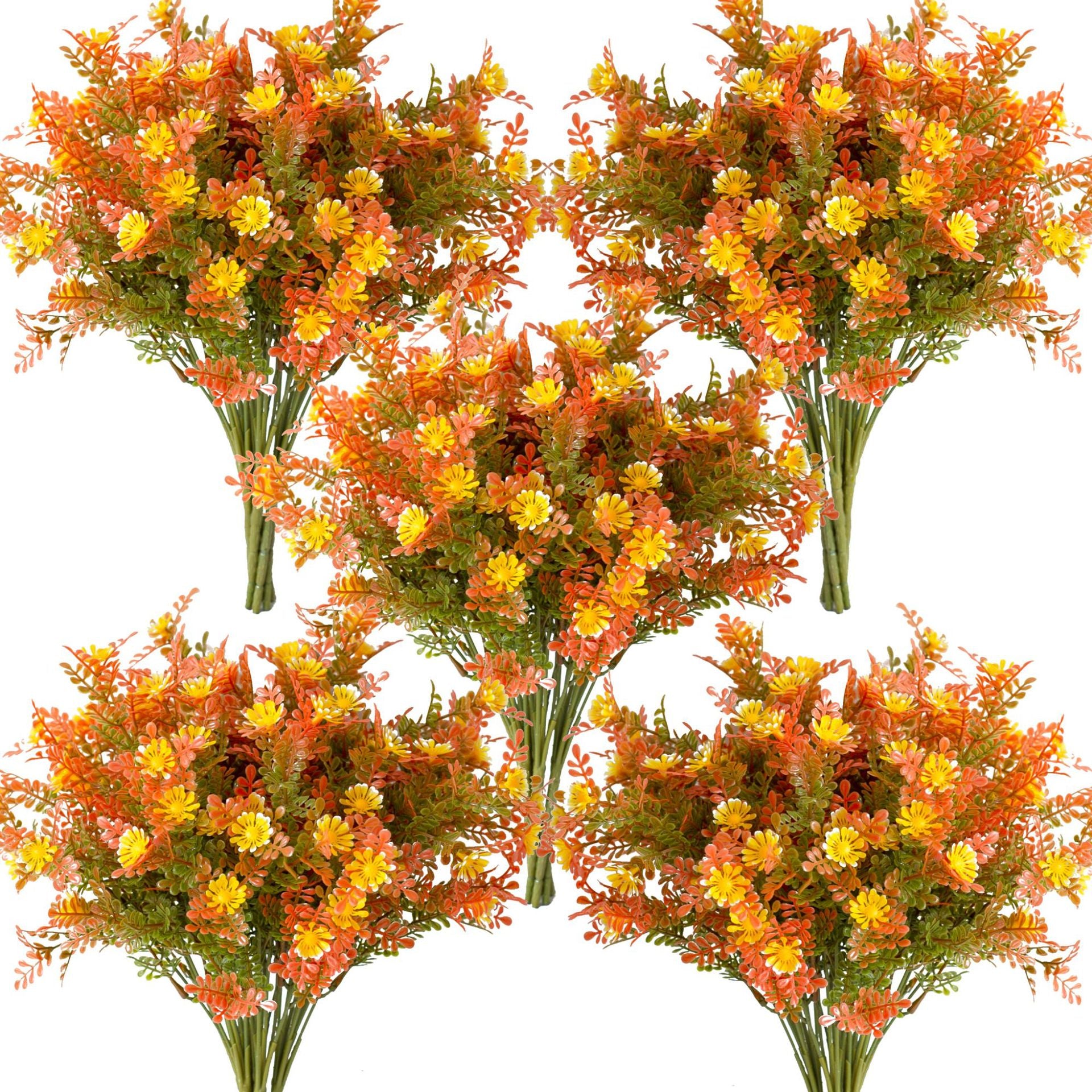 Realistic Eucalyptus Artificial Flowers, 14" Faux Wildflower Bouquet, Perfect for Home Decor, Weddings, and Craft Projects