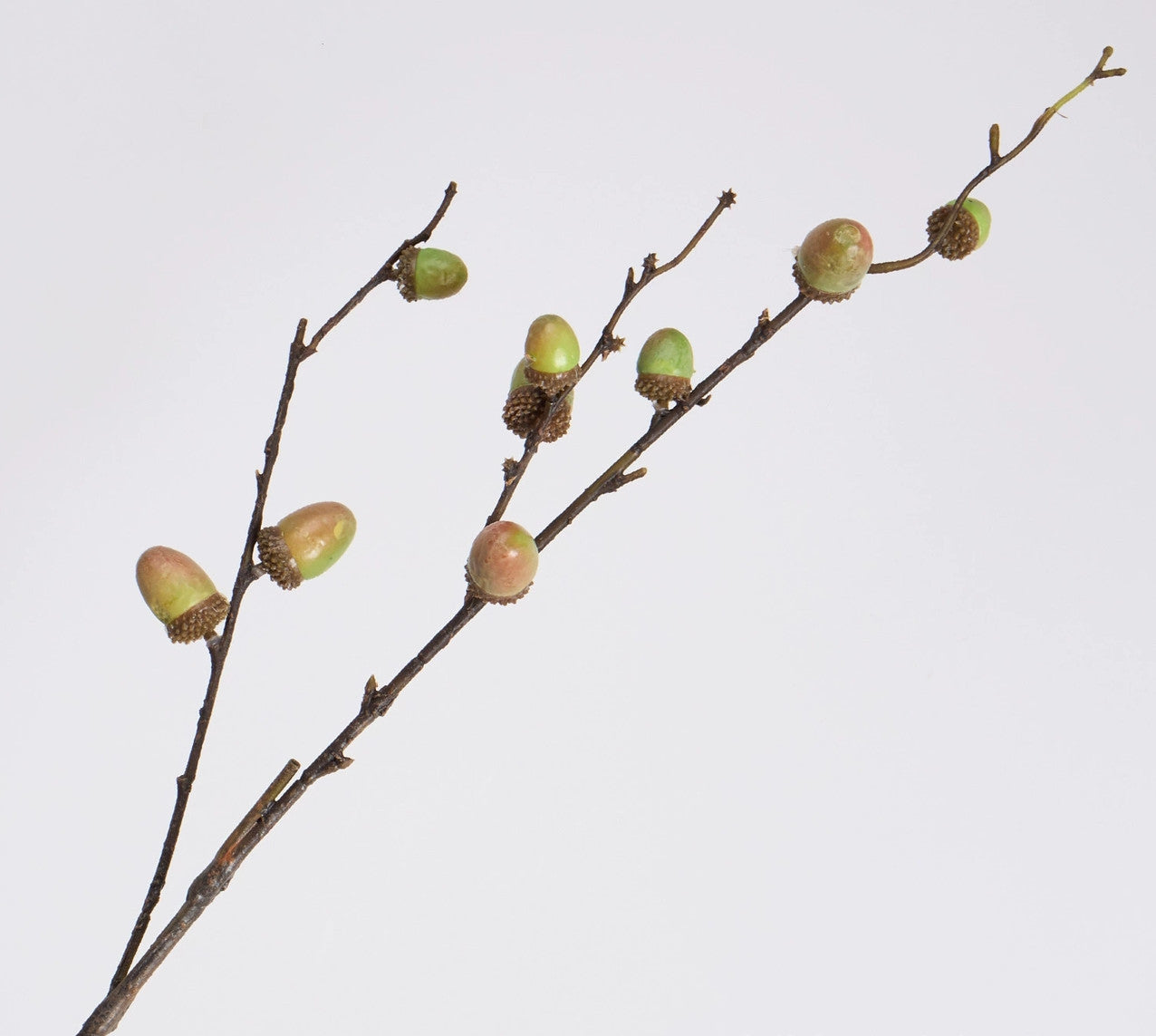 Realistic Autumn Acorn Branch, 29" Faux Fruit Decor in Orange, Green, and Dark Brown, Perfect for Home Decor, Weddings, and Cottagecore Aesthetics