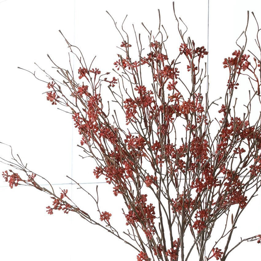 Artificial Branch with Wild Berries, 35" Real-Touch Decorative Stem, Perfect for Home Decor, Weddings, and Cottagecore Aesthetics