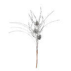 Christmas Pinecone Branches Set of 10, 20" Decorative Picks in Gold, Silver, Champagne, Red & Rose Gold, Ideal for Holiday Decor, Weddings, Festive Arrangements