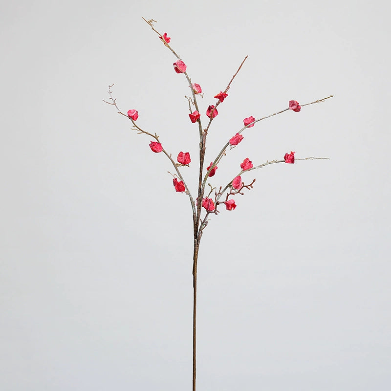Frosted Winter Faux Floral Branches, 30" Real-Touch Decor in Purple, Blue, Red, Green & Burgundy, Perfect for Home Decor, Weddings, and Event Planning