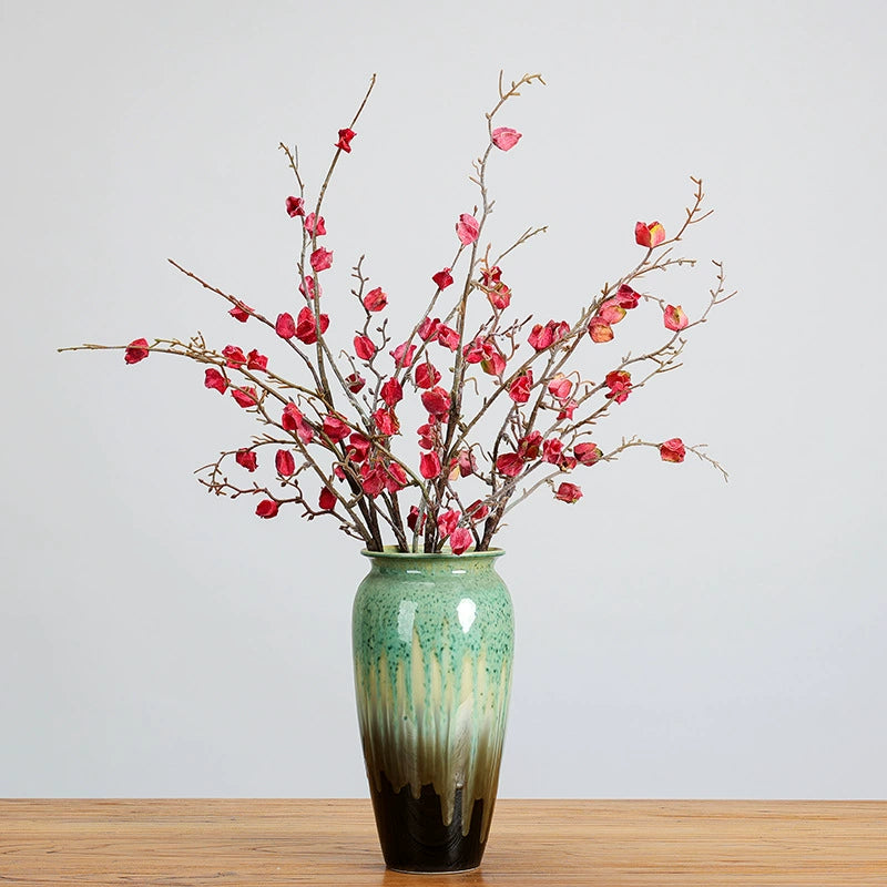 Frosted Winter Faux Floral Branches, 30" Real-Touch Decor in Purple, Blue, Red, Green & Burgundy, Perfect for Home Decor, Weddings, and Event Planning