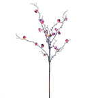 Frosted Winter Faux Floral Branches, 30" Real-Touch Decor in Purple, Blue, Red, Green & Burgundy, Perfect for Home Decor, Weddings, and Event Planning