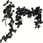 Realistic Faux Autumn Chrysanthemum Leaf Vine, 96" Long, Perfect for Home Decor, Weddings, Fall Celebrations, and Seasonal Displays
