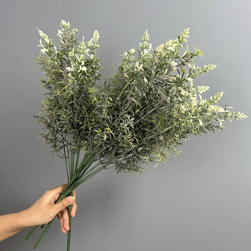 Lavender Artificial Flowers Set of 2, 21" Real-Touch Faux Floral Arrangement, Perfect for Home Decor, Weddings, and Events