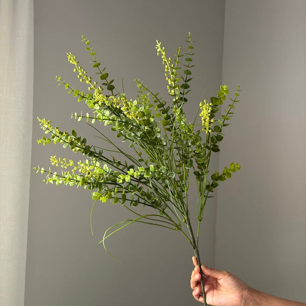 Real Touch Eucalyptus Stem, 25" Dusty Mauve Artificial Eucalyptus Branch, Lifelike Autumn Greenery for Wedding Bouquets, Vase Filler, Home Decor