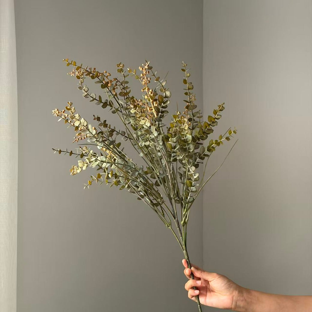 Real Touch Eucalyptus Stem, 25" Dusty Mauve Artificial Eucalyptus Branch, Lifelike Autumn Greenery for Wedding Bouquets, Vase Filler, Home Decor