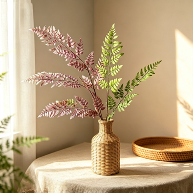 High-Quality Faux Greenery Branches - 28" Real-Touch Leaves, Perfect for Home Decor, Weddings, and Event Planning, 2-Pack