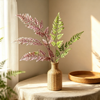 High-Quality Faux Greenery Branches - 28" Real-Touch Leaves, Perfect for Home Decor, Weddings, and Event Planning, 2-Pack