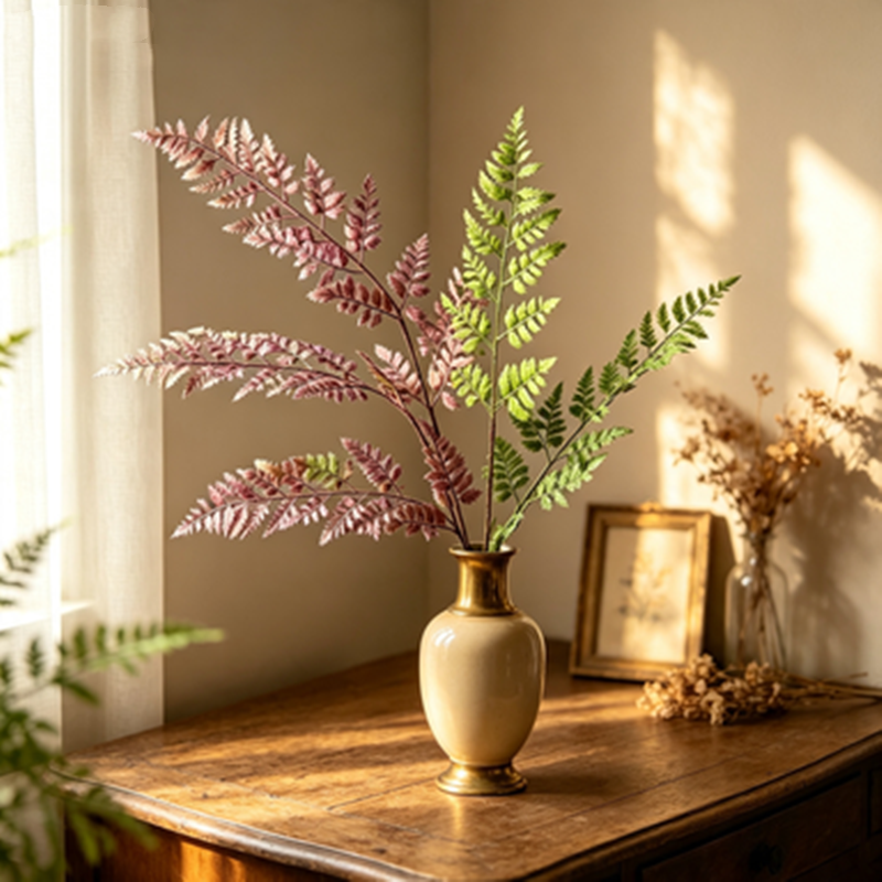 High-Quality Faux Greenery Branches - 28" Real-Touch Leaves, Perfect for Home Decor, Weddings, and Event Planning, 2-Pack