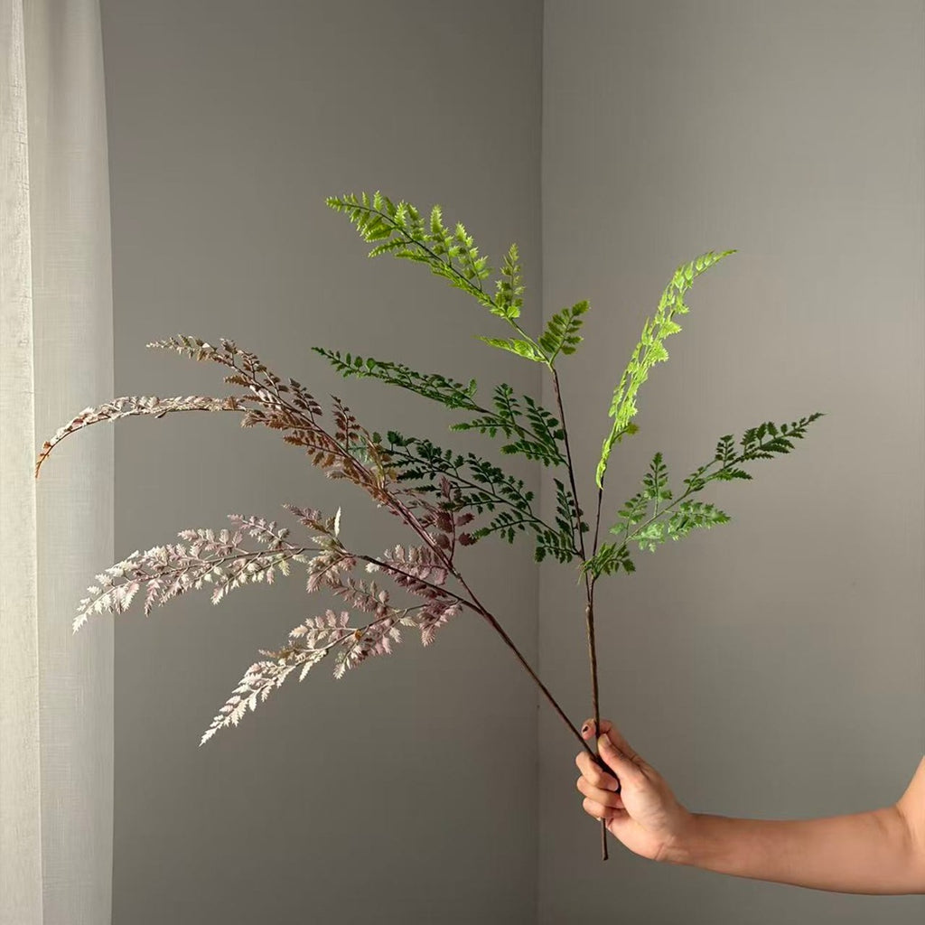 High-Quality Faux Greenery Branches - 28" Real-Touch Leaves, Perfect for Home Decor, Weddings, and Event Planning, 2-Pack
