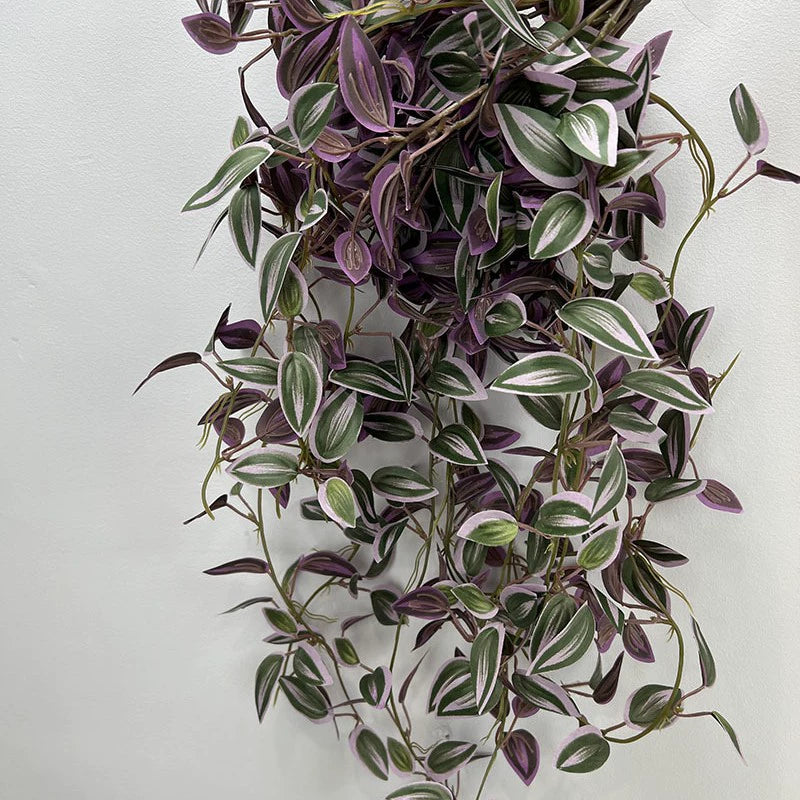 30" Realistic Trailing Vine, Artificial Purple-Tinged Hanging Plant, Bulk Faux Greenery for Wedding Planners, Wall Decor & DIY Florals