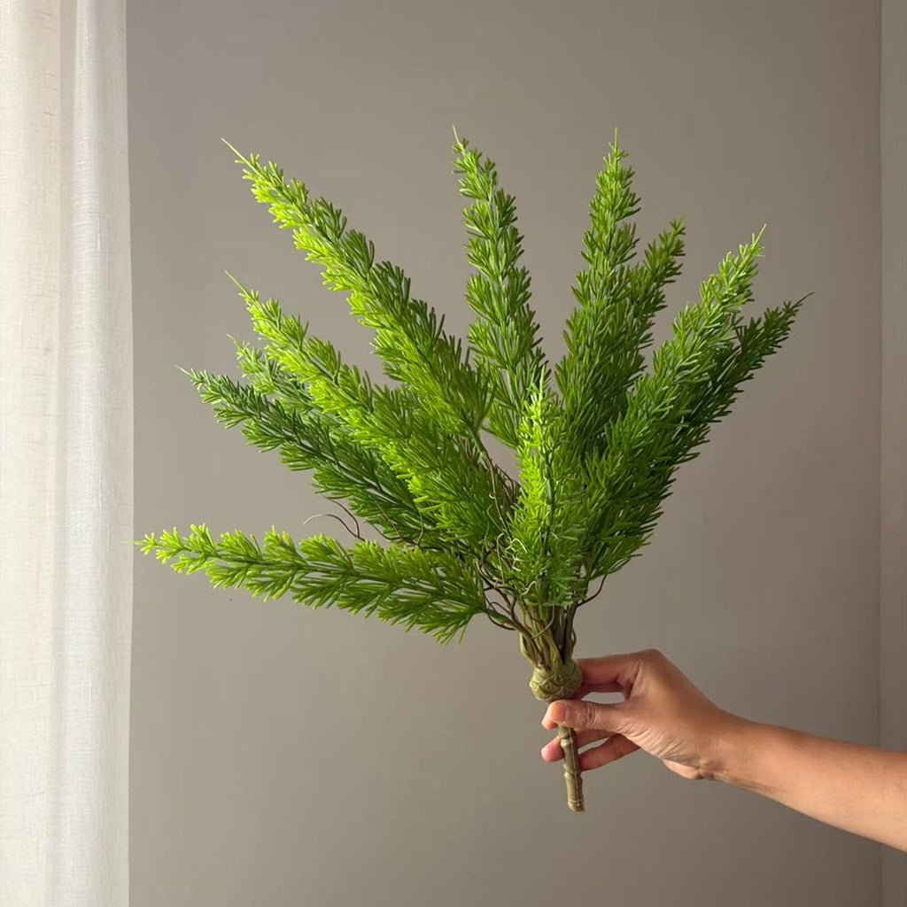 12-Head Faux Fox Tail Grass, 20" Real-Touch Greenery for Home Decor, Wedding, and Event Styling