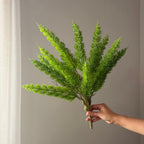 12-Head Faux Fox Tail Grass, 20" Real-Touch Greenery for Home Decor, Wedding, and Event Styling