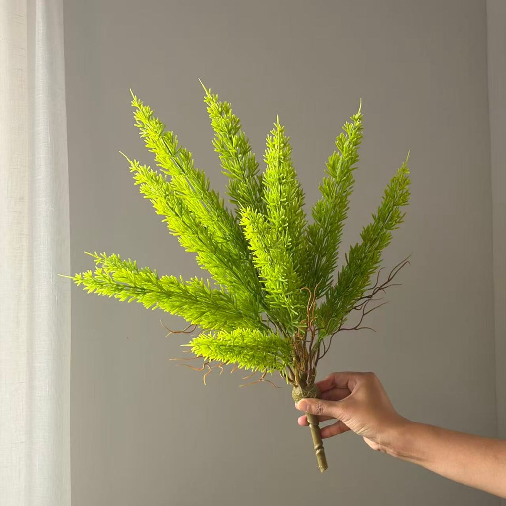 12-Head Faux Fox Tail Grass, 20" Real-Touch Greenery for Home Decor, Wedding, and Event Styling
