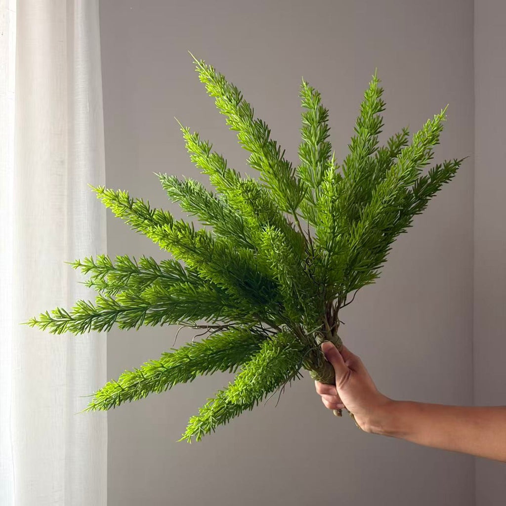 12-Head Faux Fox Tail Grass, 20" Real-Touch Greenery for Home Decor, Wedding, and Event Styling