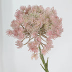 Large Faux Allium Stem, 19" Artificial Dandelion with 7" Flocked Head, Realistic Long Stem for Tall Vases, Wedding Centerpieces & Home Decor