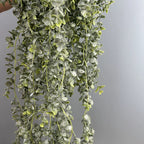 Realistic Trailing Eucalyptus Vine, 33" Artificial Hanging Plant, Lifelike Faux Greenery for Wall Decor, Shelf Styling & Event Design