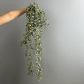Realistic Trailing Eucalyptus Vine, 33" Artificial Hanging Plant, Lifelike Faux Greenery for Wall Decor, Shelf Styling & Event Design
