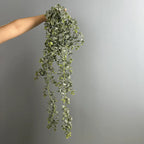 Realistic Trailing Eucalyptus Vine, 33" Artificial Hanging Plant, Lifelike Faux Greenery for Wall Decor, Shelf Styling & Event Design
