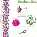 Autumn Eucalyptus & Morning Glory Garland, Set of 2, 71-Inch Faux Trailing Vines for Rustic Wedding Decor, Mantelpiece, Home & Event Styling