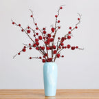 Faux Spiky Ricinus Castor Bean Stem, 39" Tall Realistic Textured Pod Branch, Sculptural Vase Filler for Home Decor, Floral Arrangements, Wedding & Event Design