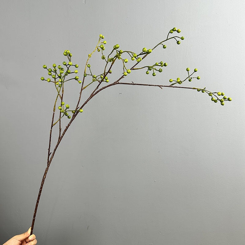 Faux Autumn Berry Branch, 45" Tall Realistic Berry Spray, Long Stem for Vase Filler, Rustic Home Decor, Wedding Arrangements & Seasonal Wreaths